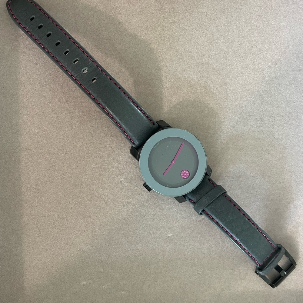 Movado Bold Pink + Gray Limited Edition Breast Cancer Research Foundation Watch